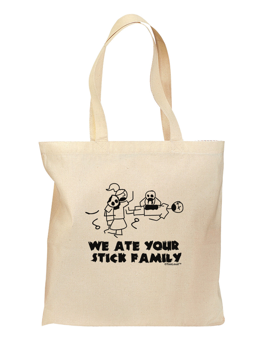 We Ate Your Stick Family - Funny Grocery Tote Bag by TooLoud-Grocery Tote-TooLoud-Natural-Medium-Davson Sales