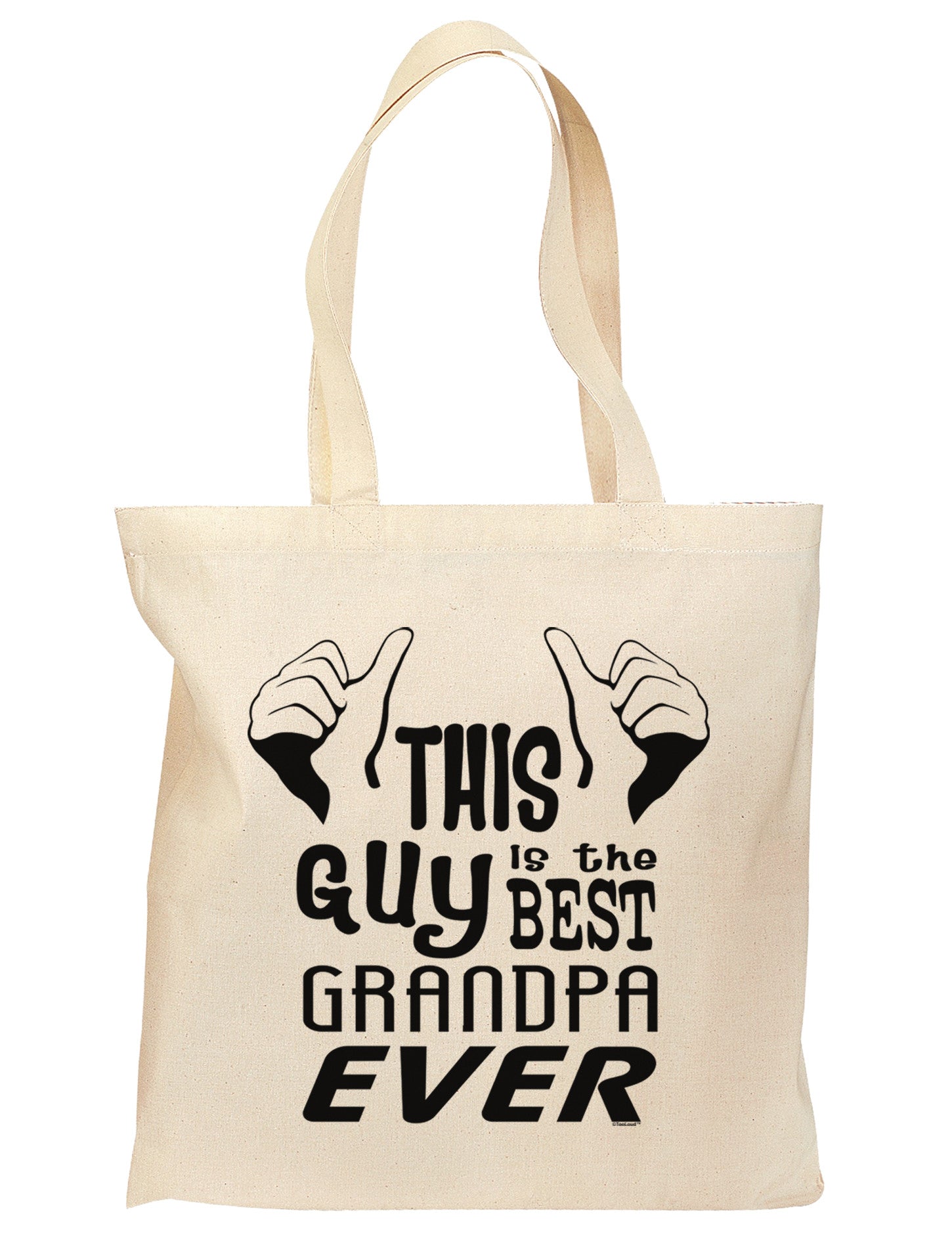 This Guy Best Grandpa Ever Grocery Tote Bag-Grocery Tote-TooLoud-Natural-Medium-Davson Sales