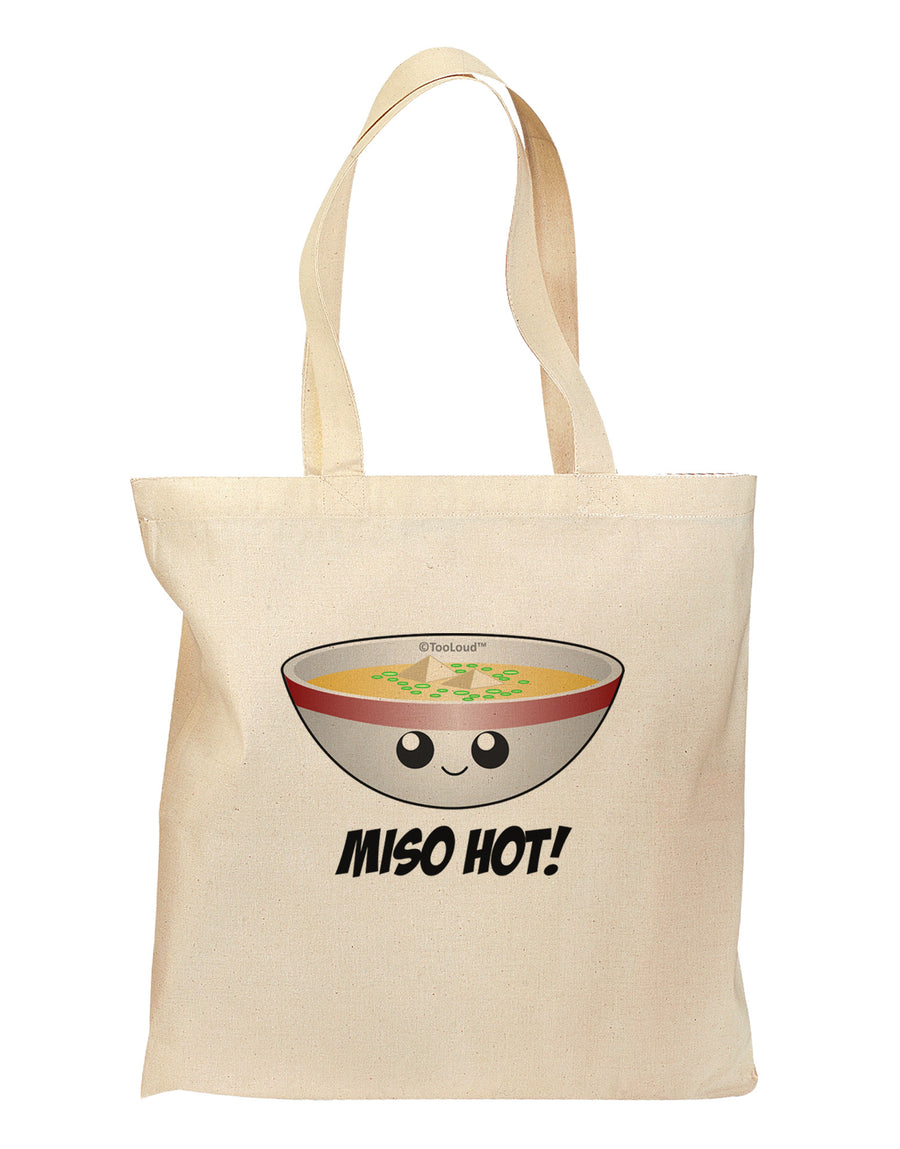 Miso Hot - Cute Miso Soup Bowl Grocery Tote Bag by TooLoud-Grocery Tote-TooLoud-Natural-Medium-Davson Sales