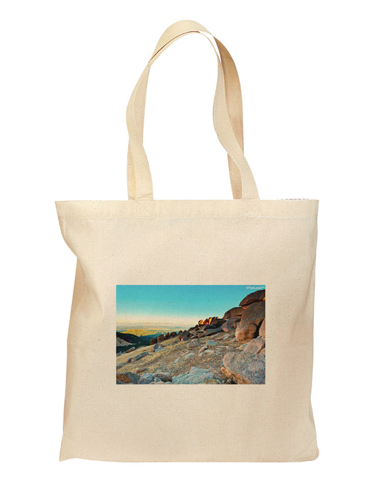 CO Rockies View Grocery Tote Bag - Natural-Grocery Tote-TooLoud-Natural-Medium-Davson Sales