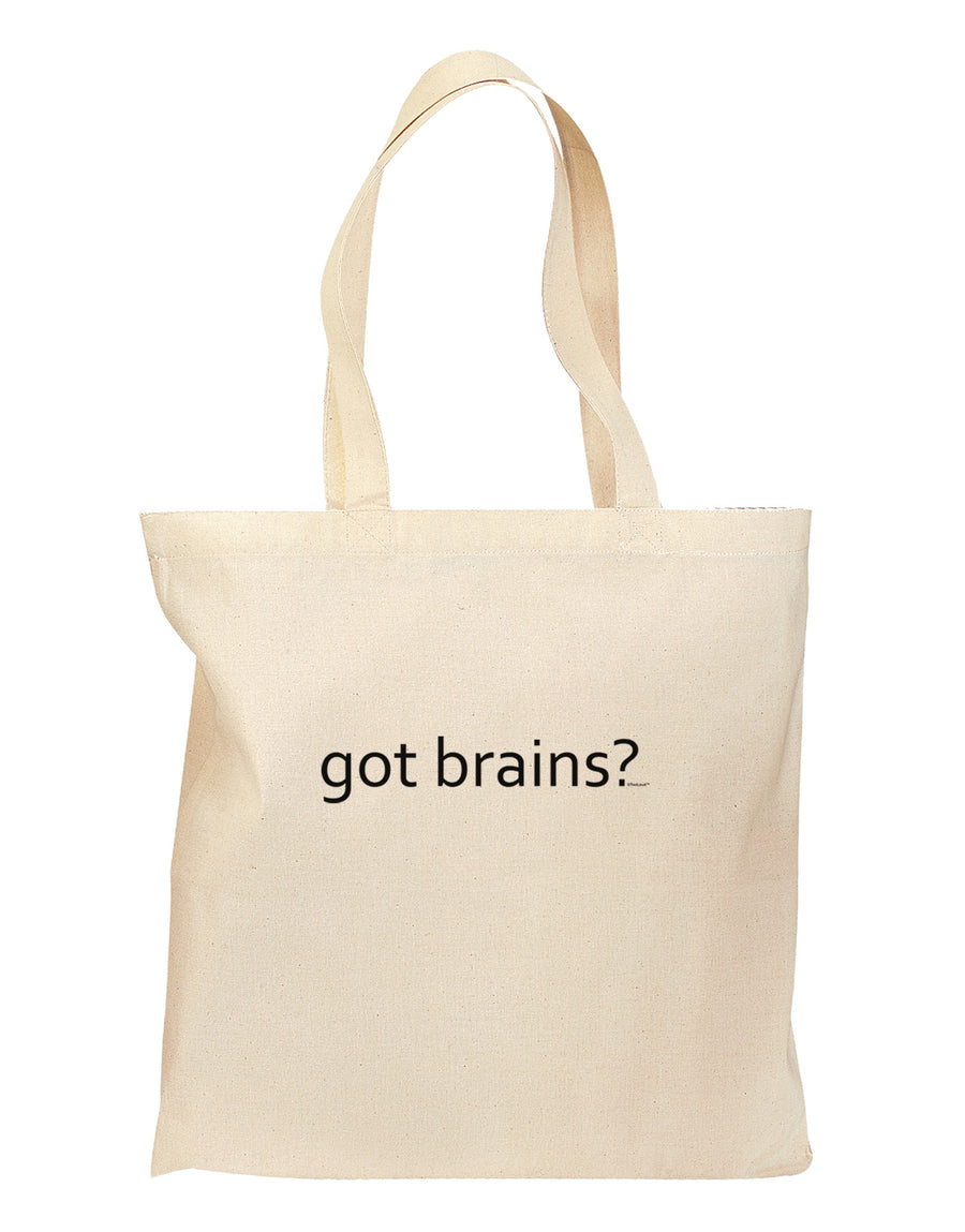 Got Brains Grocery Tote Bag-Grocery Tote-TooLoud-Natural-Medium-Davson Sales