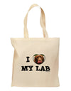 I Heart My Lab Grocery Tote Bag-Grocery Tote-TooLoud-Natural-Medium-Davson Sales