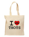 I Love Heart THOTS Grocery Tote Bag-Grocery Tote-TooLoud-Natural-Medium-Davson Sales