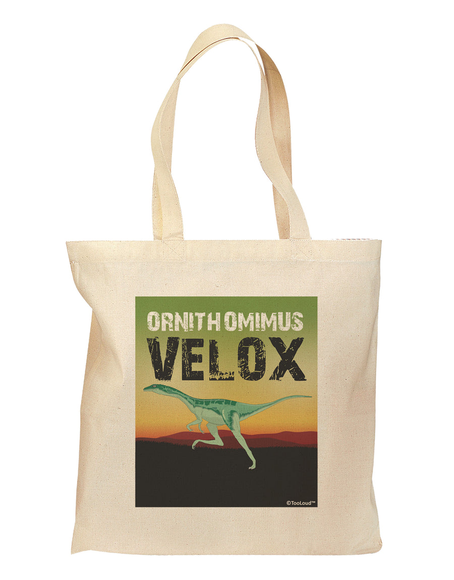 Ornithomimus Velox - With Name Grocery Tote Bag by TooLoud-Grocery Tote-TooLoud-Natural-Medium-Davson Sales