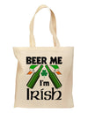 Beer Me I'm Irish Grocery Tote Bag-Grocery Tote-TooLoud-Natural-Medium-Davson Sales