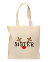 Matching Family Christmas Design - Reindeer - Sister Grocery Tote Bag by TooLoud-Grocery Tote-TooLoud-Natural-Medium-Davson Sales