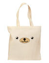 Kyu-T Face - Beartholomew the Teddy Bear Grocery Tote Bag-Grocery Tote-TooLoud-Natural-Medium-Davson Sales