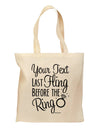 Personalized Bachelorette Party - Last Fling Before the Ring Grocery Tote Bag-Grocery Tote-TooLoud-Natural-Medium-Davson Sales