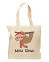 Cute Christmas Sloth - Santa Claws Grocery Tote Bag by TooLoud-Grocery Tote-TooLoud-Natural-Medium-Davson Sales