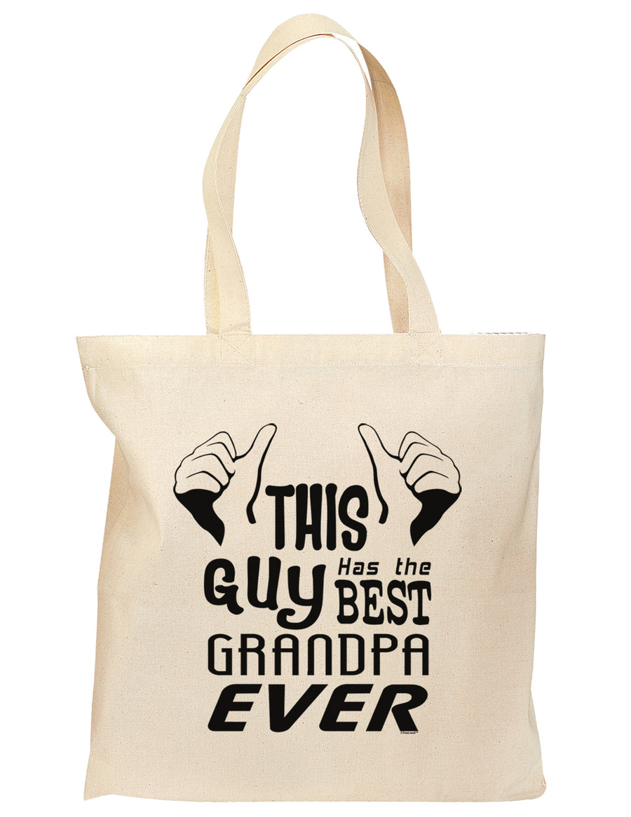 This Guy Has The Best Grandpa Ever Grocery Tote Bag-Grocery Tote-TooLoud-Natural-Medium-Davson Sales