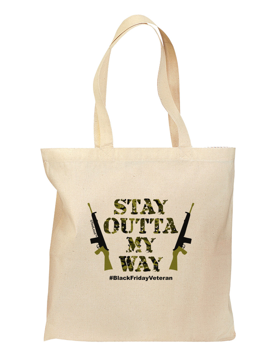 Black Friday Vet - Outta My Way Grocery Tote Bag-Grocery Tote-TooLoud-Natural-Medium-Davson Sales