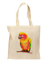 Sun Conure Parrot Watercolor Grocery Tote Bag-Grocery Tote-TooLoud-Natural-Medium-Davson Sales