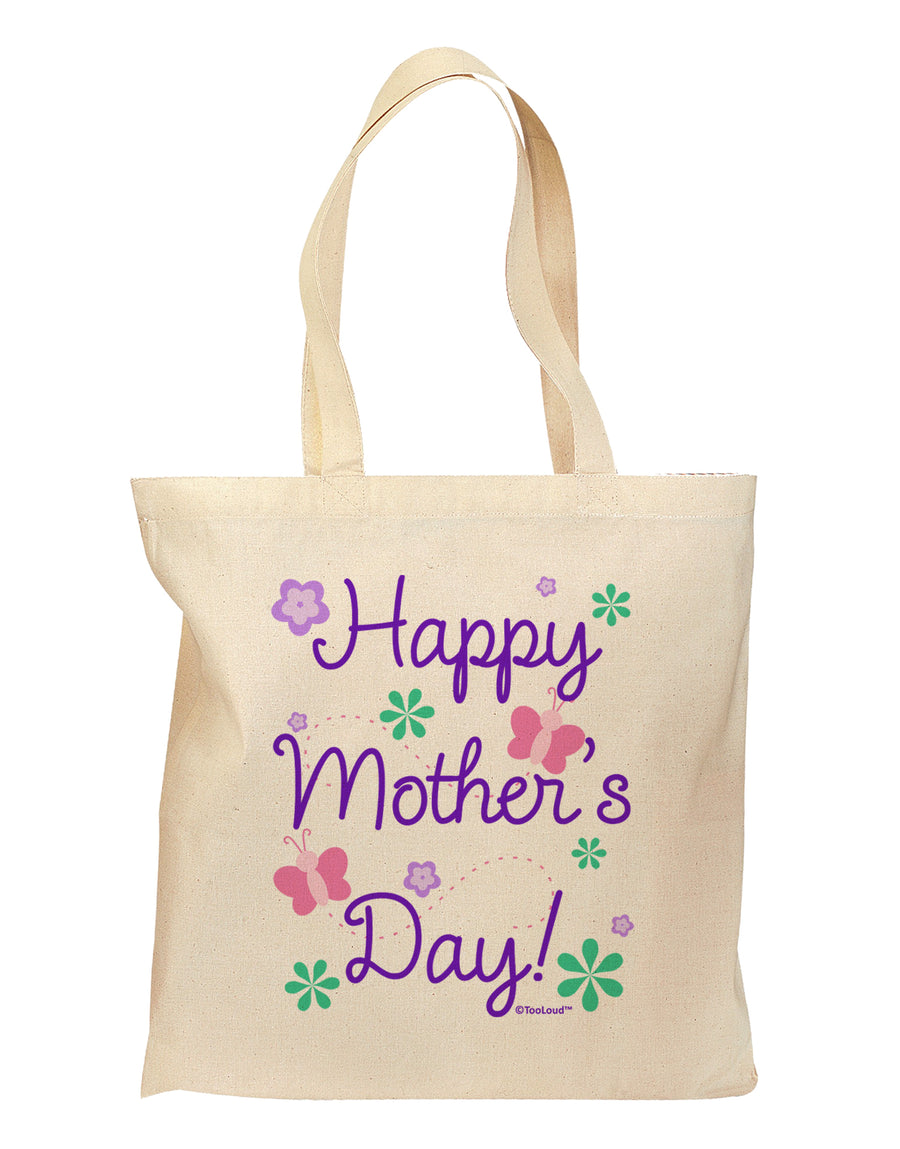 Happy Mother's Day Design Grocery Tote Bag by TooLoud-Grocery Tote-TooLoud-Natural-Medium-Davson Sales