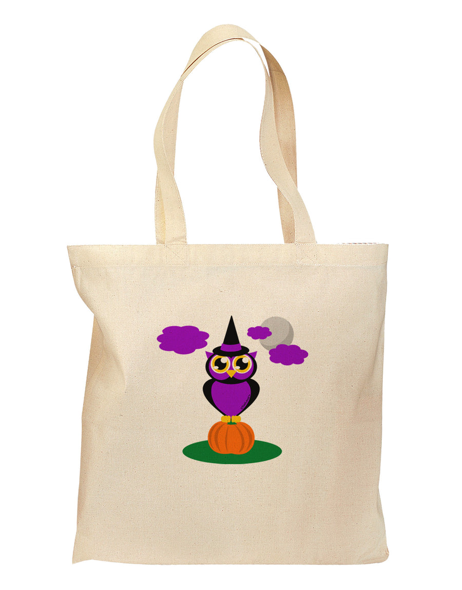 Owl Purple Grocery Tote Bag-Grocery Tote-TooLoud-Natural-Medium-Davson Sales