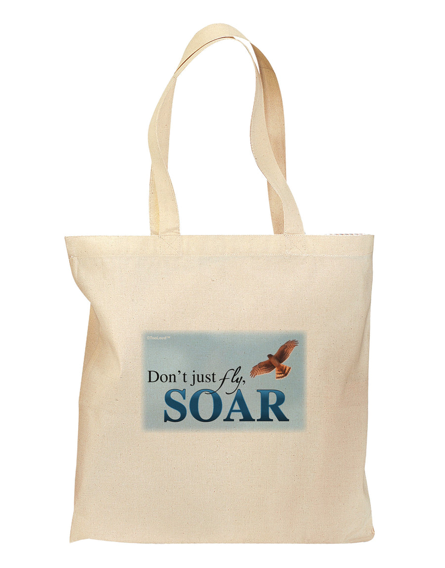 Don't Just Fly SOAR Grocery Tote Bag - Natural-Grocery Tote-TooLoud-Natural-Medium-Davson Sales