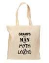 Gramps The Man The Myth The Legend Grocery Tote Bag - Natural by TooLoud-Grocery Tote-TooLoud-Natural-Medium-Davson Sales