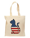 Patriotic Cat Design Grocery Tote Bag by TooLoud-Grocery Tote-TooLoud-Natural-Medium-Davson Sales