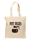 Pot Head - Coffee Grocery Tote Bag - Natural-Grocery Tote-TooLoud-Natural-Medium-Davson Sales