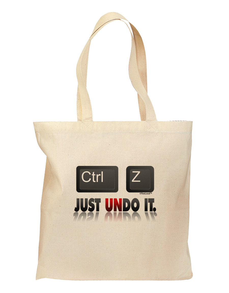 Ctrl Z Just Undo It Grocery Tote Bag-Grocery Tote-TooLoud-Natural-Medium-Davson Sales