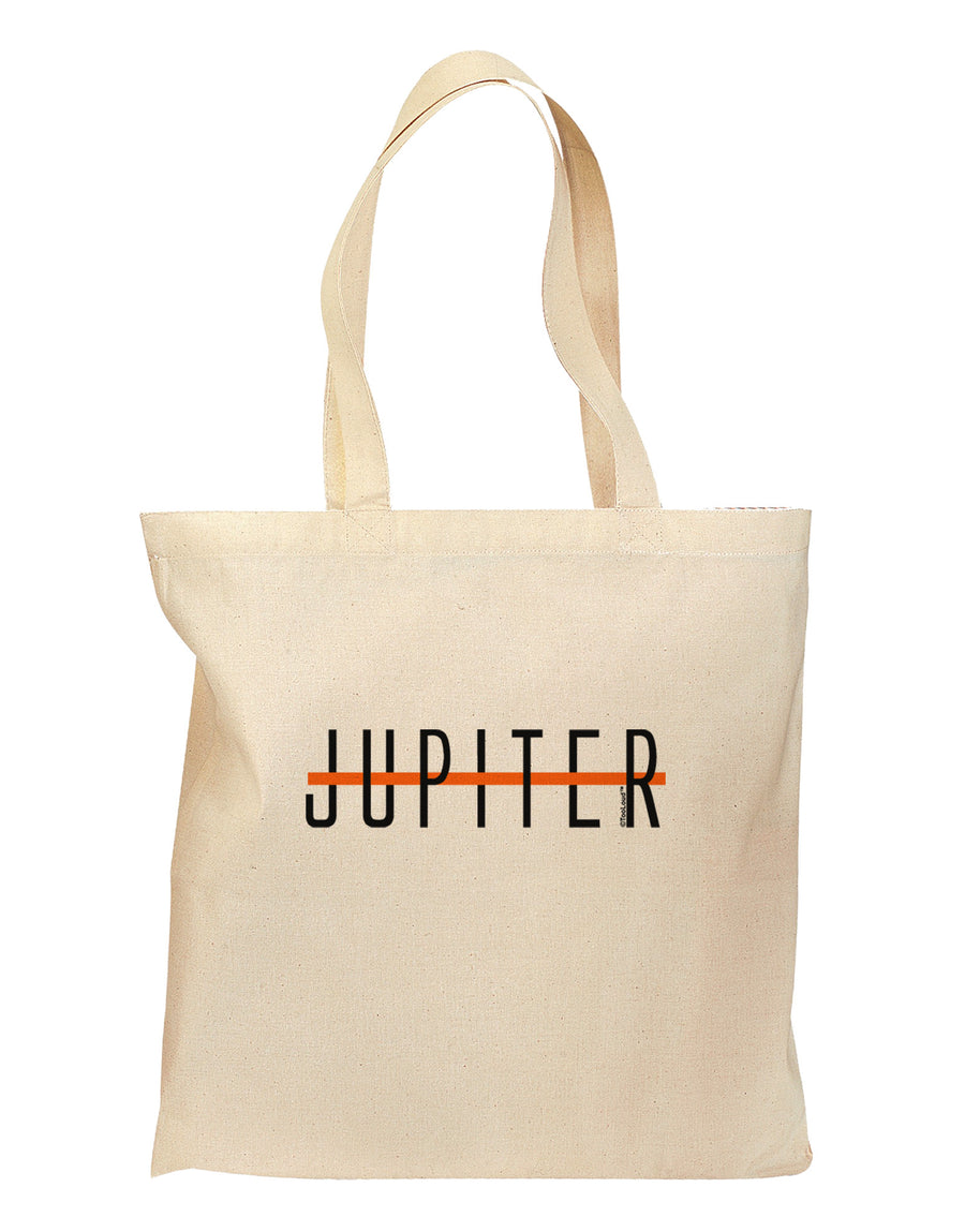 Planet Jupiter Earth Text Only Grocery Tote Bag by TooLoud-Grocery Tote-TooLoud-Natural-Medium-Davson Sales