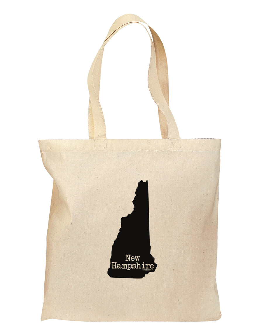 New Hampshire - United States Shape Grocery Tote Bag by TooLoud-Grocery Tote-TooLoud-Natural-Medium-Davson Sales