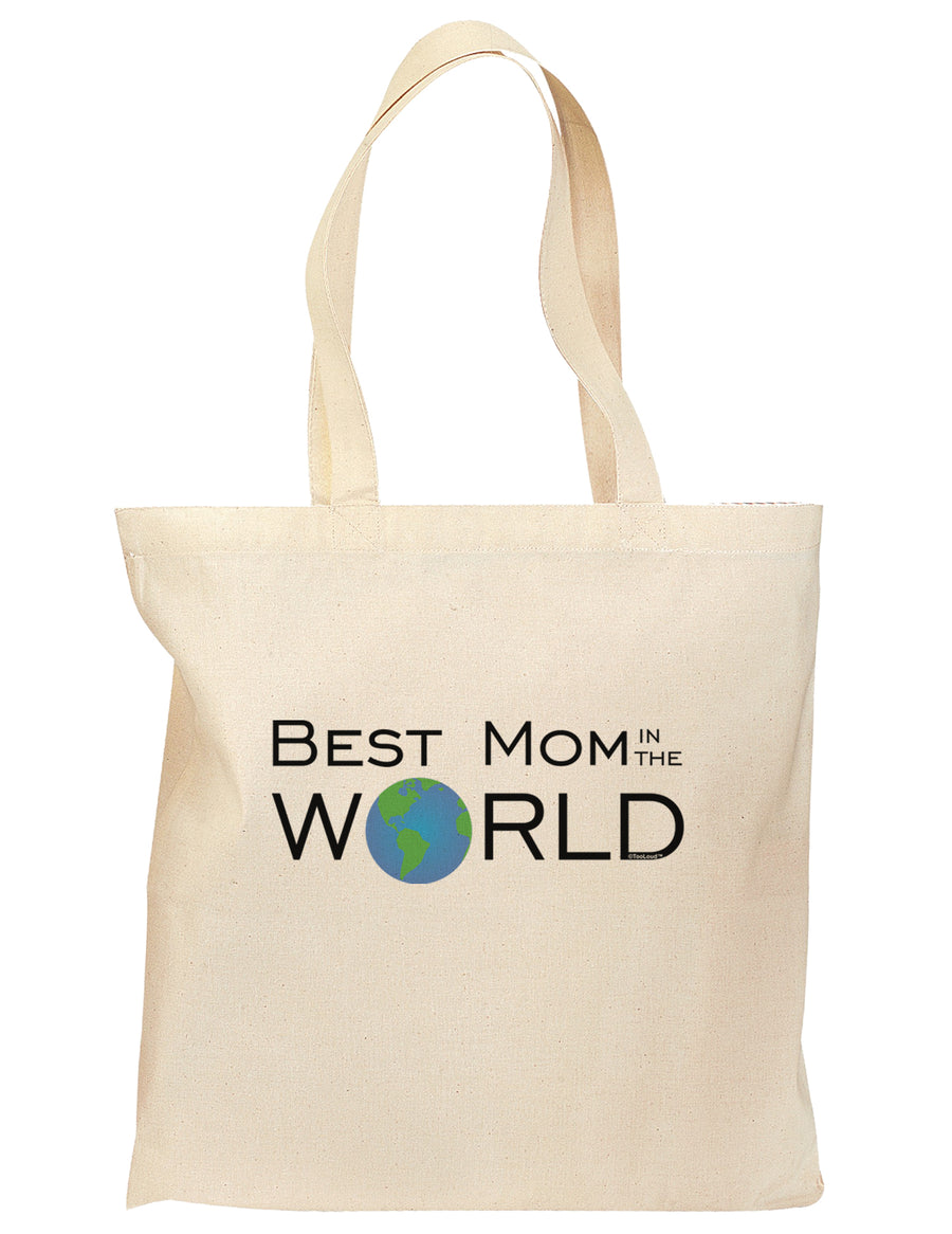 Best Mom in the World Grocery Tote Bag-Grocery Tote-TooLoud-Natural-Medium-Davson Sales