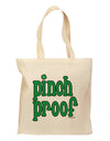 Pinch Proof - St. Patrick's Day Grocery Tote Bag by TooLoud-Grocery Tote-TooLoud-Natural-Medium-Davson Sales