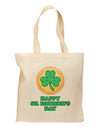 Shamrock Button - St Patrick's Day Grocery Tote Bag by TooLoud-Grocery Tote-TooLoud-Natural-Medium-Davson Sales