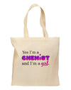 Yes I am a Chemist Girl Grocery Tote Bag-Grocery Tote-TooLoud-Natural-Medium-Davson Sales