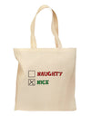 Naughty or Nice Christmas - Nice Grocery Tote Bag-Grocery Tote-TooLoud-Natural-Medium-Davson Sales