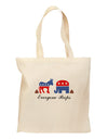 Everyone Poops Donkey Elephant Grocery Tote Bag-Grocery Tote-TooLoud-Natural-Medium-Davson Sales