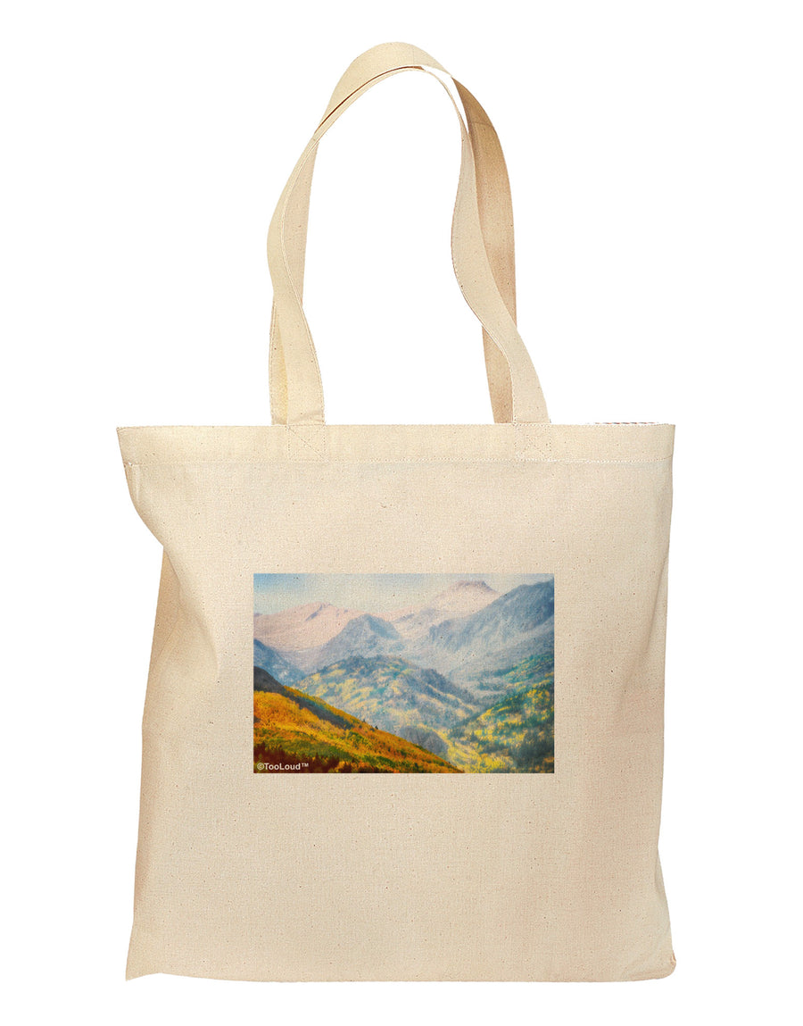 Colorado Fog Mountains Grocery Tote Bag-Grocery Tote-TooLoud-Natural-Medium-Davson Sales