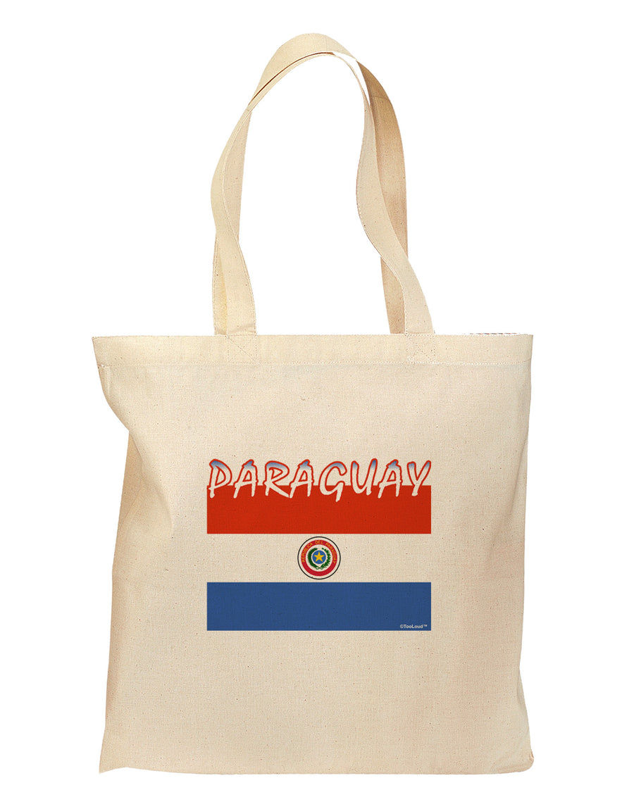 Paraguay Flag Grocery Tote Bag-Grocery Tote-TooLoud-Natural-Medium-Davson Sales