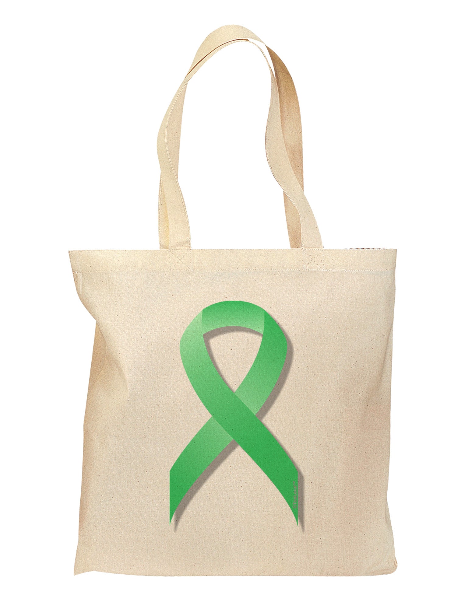 Celiac Disease Awareness Ribbon - Light Green Grocery Tote Bag-Grocery Tote-TooLoud-Natural-Medium-Davson Sales