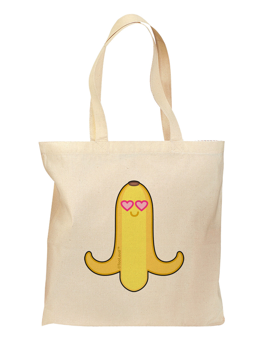 Infatuated Banana - Heart Eyes Grocery Tote Bag by TooLoud-Grocery Tote-TooLoud-Natural-Medium-Davson Sales