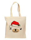 Kyu-T Face Beartholomea Santa Girl Bear Grocery Tote Bag-Grocery Tote-TooLoud-Natural-Medium-Davson Sales