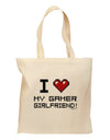 I Heart My Gamer Girlfriend Grocery Tote Bag-Grocery Tote-TooLoud-Natural-Medium-Davson Sales