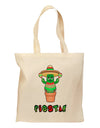 Fiesta Cactus Poncho Text Grocery Tote Bag by TooLoud-Grocery Tote-TooLoud-Natural-Medium-Davson Sales