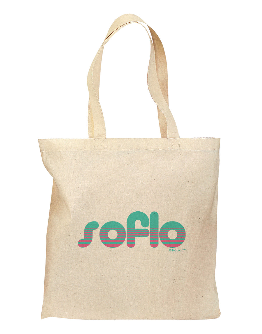 SoFlo - South Beach Style Design Grocery Tote Bag by TooLoud-Grocery Tote-TooLoud-Natural-Medium-Davson Sales