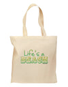 Lifes a Beach Color Grocery Tote Bag by TooLoud-Grocery Tote-TooLoud-Natural-Medium-Davson Sales