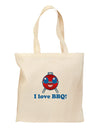 I Love BBQ Grocery Tote Bag-Grocery Tote-TooLoud-Natural-Medium-Davson Sales