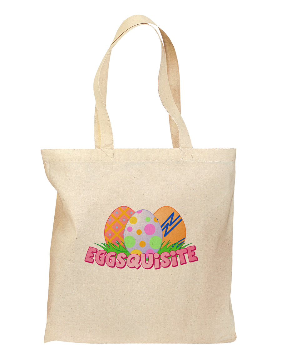 Eggsquisite Grocery Tote Bag by TooLoud-Grocery Tote-TooLoud-Natural-Medium-Davson Sales