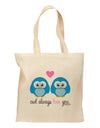 Owl Always Love You - Blue Owls Grocery Tote Bag by TooLoud-Grocery Tote-TooLoud-Natural-Medium-Davson Sales