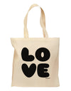 LOVE Text Grocery Tote Bag by TooLoud-Grocery Tote-TooLoud-Natural-Medium-Davson Sales