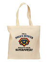 Police Officer - Superpower Grocery Tote Bag-Grocery Tote-TooLoud-Natural-Medium-Davson Sales