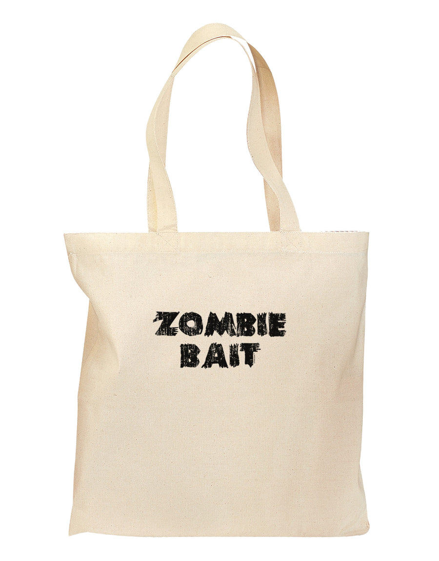 Zombie Bait - Funny - Halloween Grocery Tote Bag-Grocery Tote-TooLoud-Natural-Medium-Davson Sales