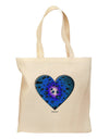 Water Droplet Heart Blue Grocery Tote Bag by TooLoud-Grocery Tote-TooLoud-Natural-Medium-Davson Sales