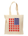 Beer Pong Flag Grocery Tote Bag-Grocery Tote-TooLoud-Natural-Medium-Davson Sales