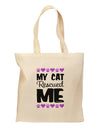 My Cat Rescued Me Grocery Tote Bag-Grocery Tote-TooLoud-Natural-Medium-Davson Sales