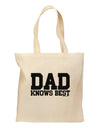 Dad Knows Best Grocery Tote Bag by TooLoud-Grocery Tote-TooLoud-Natural-Medium-Davson Sales